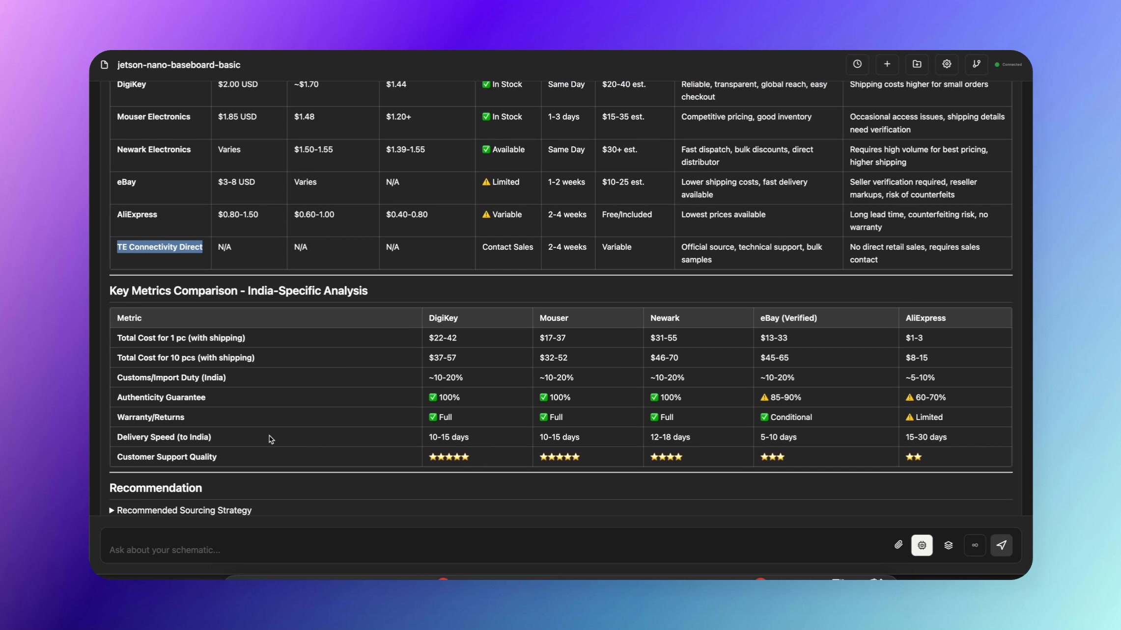 Simplifying Component Sourcing